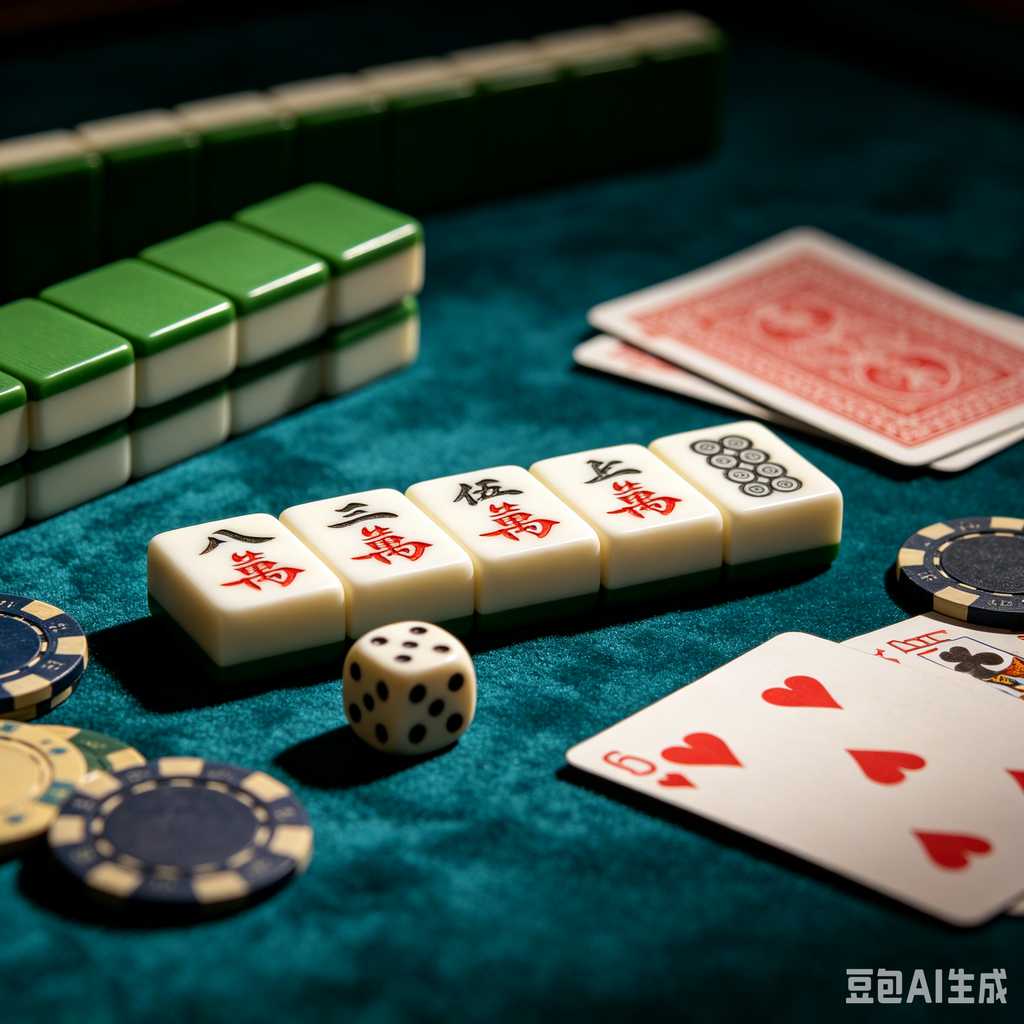 printed logo mahjong set